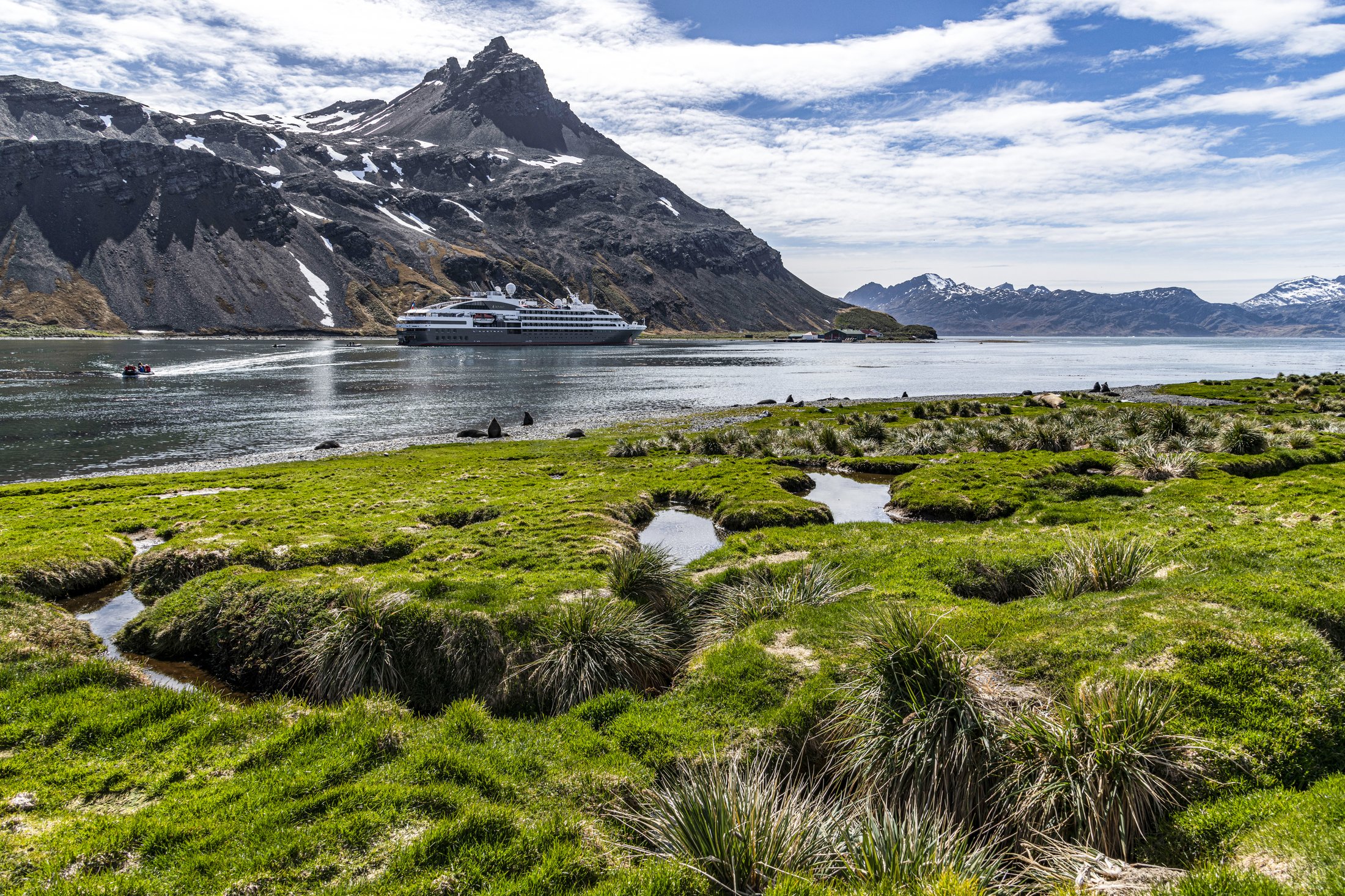 Paysages spectaculaires de Géorgie du Sud près de l